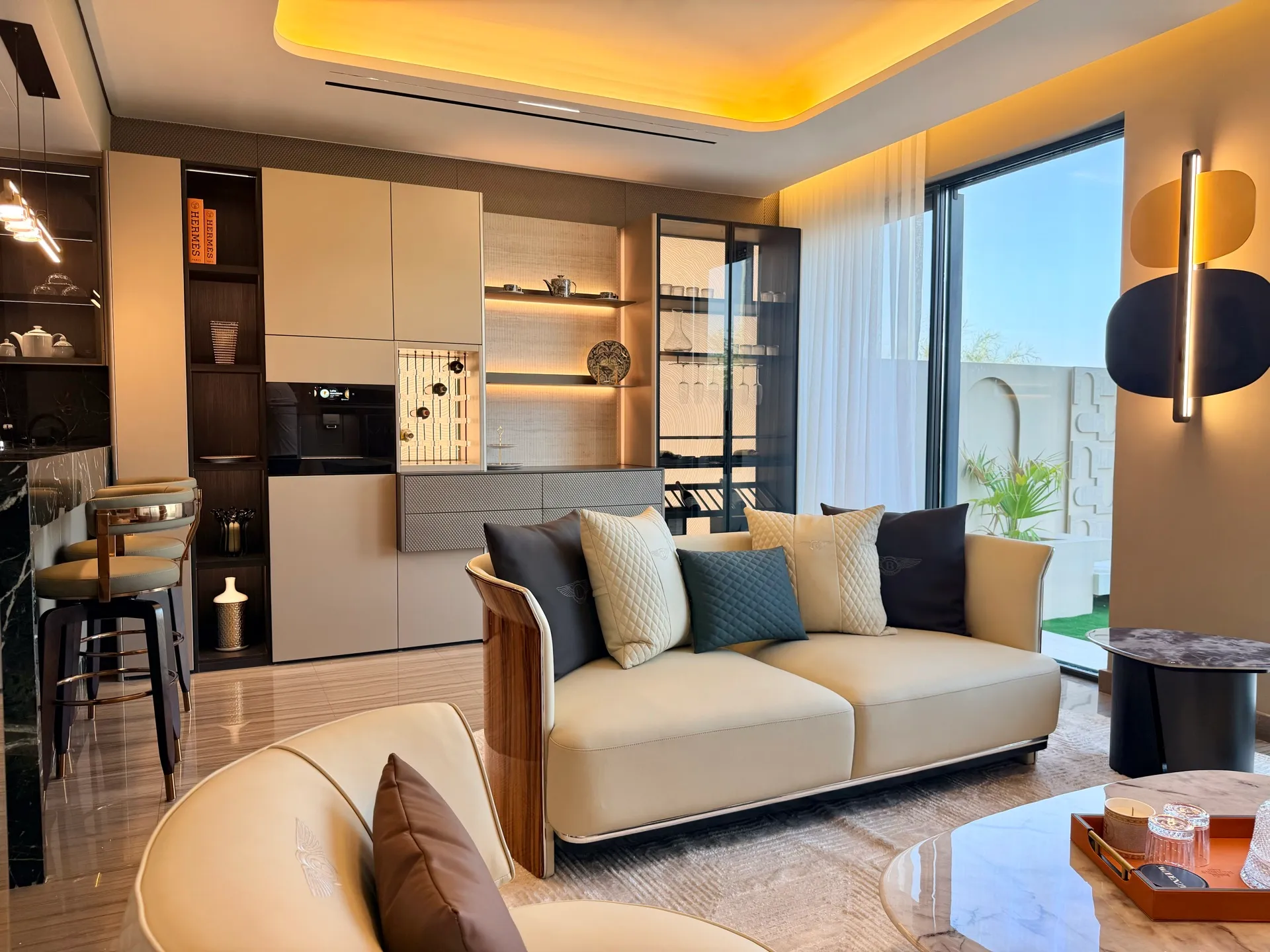 Dining unit joinery at the Modenzo showroom in Dubai