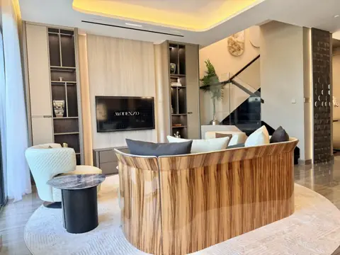 Villa living room joinery and media wall